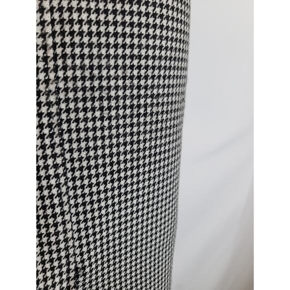 Banana Republic Womens Houndstooth Front Slit Stretchy Skirt Black White Size 4 - Picture 4 of 11